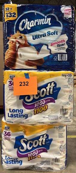 (3) PACKS OF TOILET PAPER - SCOTT & CHARMIN - Earl's Auction Company