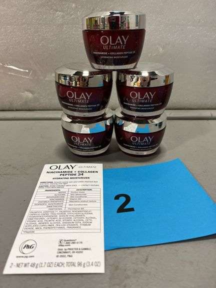 (5) JARS OF OLAY HYDRATING MOISTURIZER