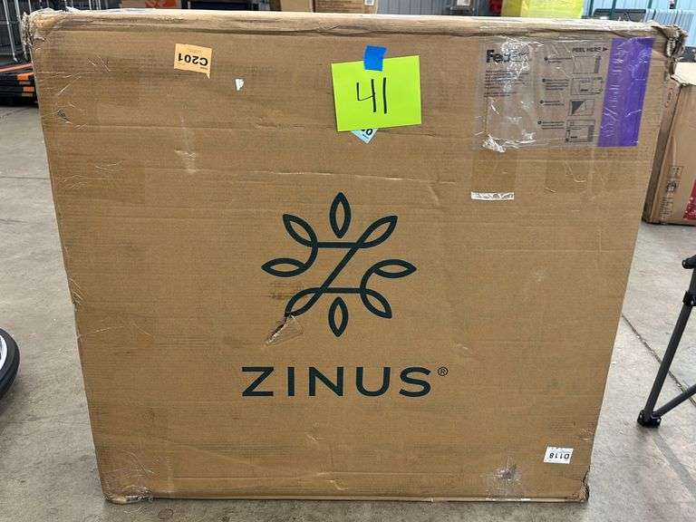 ZINUS KING SIZE PLATFORM BED IN BOX Earl's Auction Company