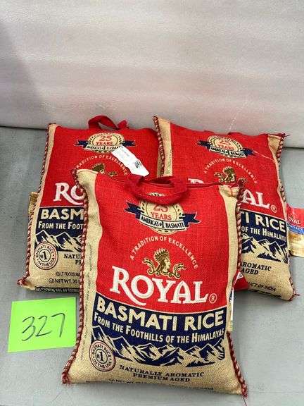 (3) BAGS OF ROYAL BASMATI RICE - Earl's Auction Company