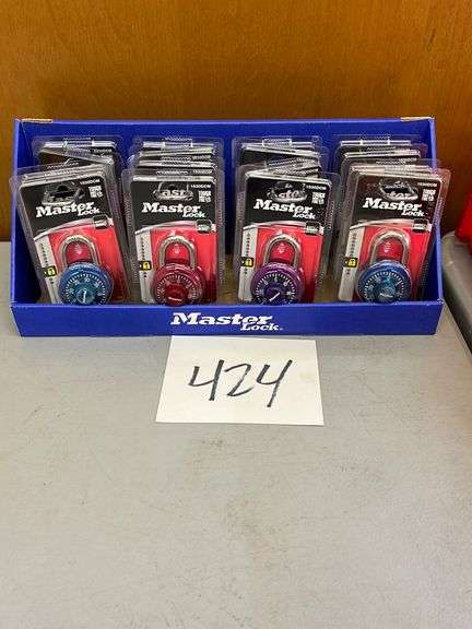 (16) MASTER LOCKS W/ DISPLAY - Earl's Auction Company