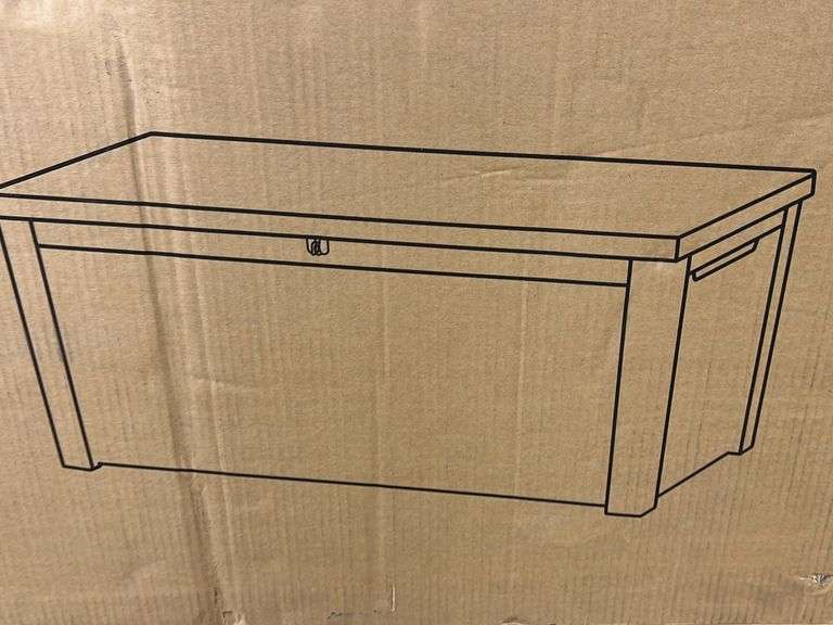 KETER 165 GAL DECK BOX IN BOX WHITE Earl's Auction Company