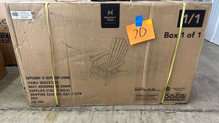 ADIRONDACK CHAIR IN BOX - NAVY