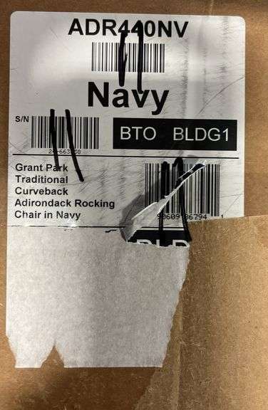 CURVEBACK ADIRONDACK ROCKING CHAIR IN BOX - NAVY