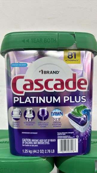 (3) CONTAINERS OF CASCADE DISHWASHER PODS
