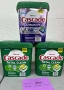 (3) CONTAINERS OF CASCADE DISHWASHER PODS
