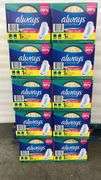 (10) BOXES OF ALWAYS ULTRA THIN PADS
