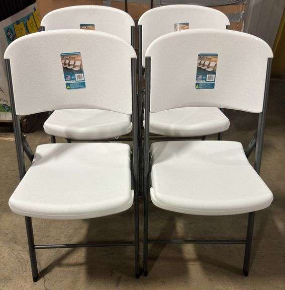 Folding Chair Lifetime White 4 Units 50 x 58 x 83 cm
