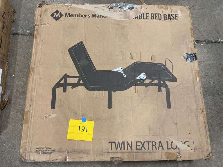 MEMBERS MARK TWIN XL ADJUSTABLE BED BASE IN BOX - Earl's Auction Company