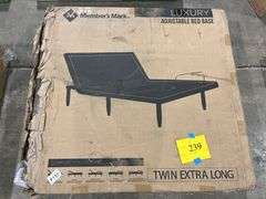 MEMBERS MARK LUXURY TWIN XL ADJUSTABLE BED BASE IN BOX - Earl's Auction ...