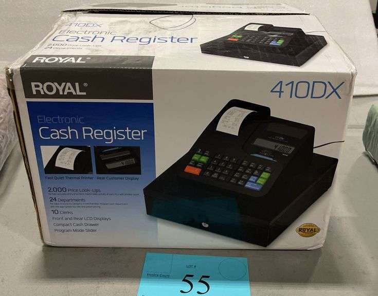 ROYAL ELECTRONIC CASH REGISTER IN BOX - Earl's Auction Company