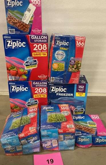 (8) BOXES OF ZIPLOC BAGS