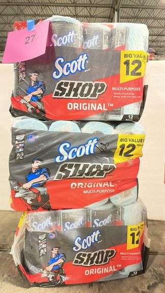 (3) PACKS OF SCOTT SHOP PAPER TOWELS