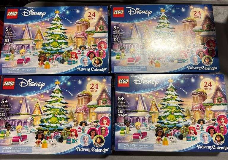 (4) DISNEY LEGO ADVENT CALENDARS IN BOX Earl's Auction Company