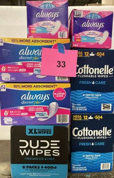 7PC PADS/ WIPES LOT - SEE PHOTOS