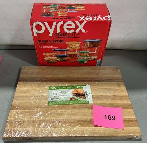 Pyrex Board 2PC KITCHEN LOT - PYREX STORAGE & BOOS LOCK CUTTING BOARD - Earl's ...