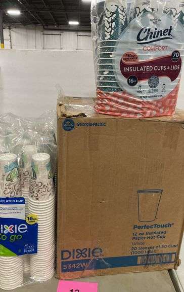 (4) PACKS OF PAPER CUPS - DIXIE & CHINET - Earl's Auction Company