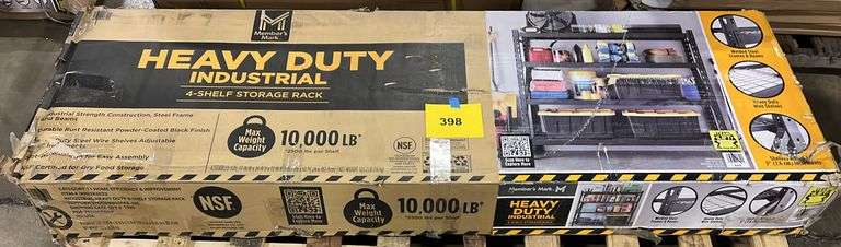 HEAVY DUTY 4 SHELF STORAGE RACK IN BOX - Earl's Auction Company