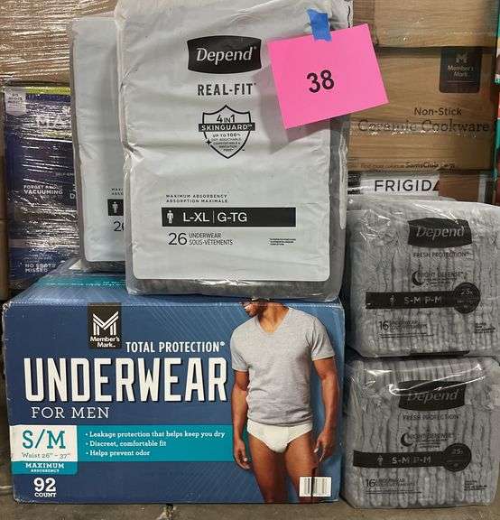 7PC MENS UNDERWEAR LOT - SIZES S/M & L/XL