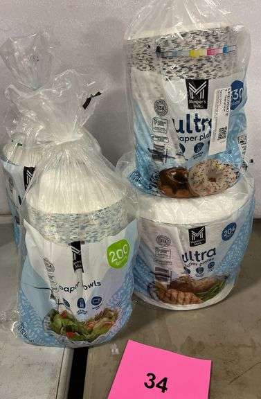 (4) PACKS OF PAPER BOWLS/ PLATES