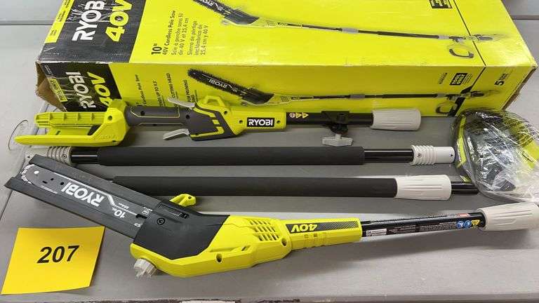 RYOBI 10" 40V CORDLESS POLE SAW W/ BOX (TOOL ONLY)
