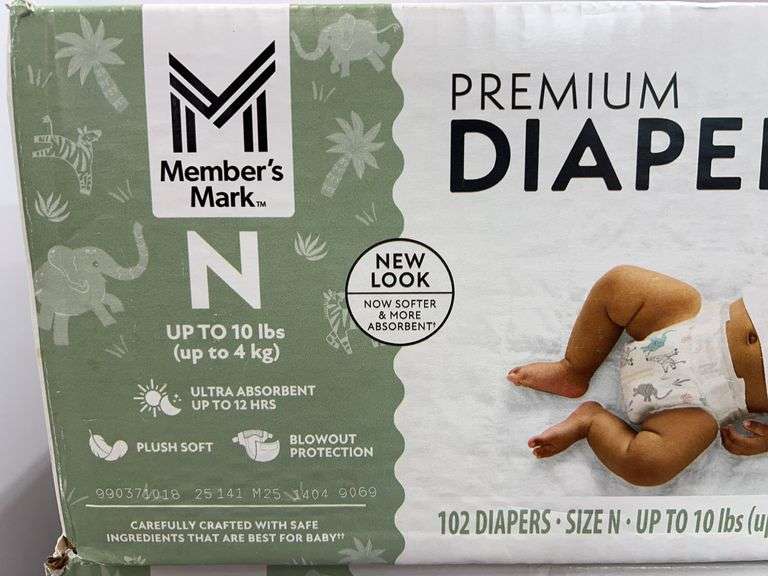 (2) BOXES OF DIAPERS - SIZE N