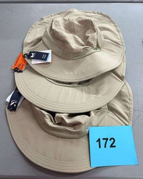 (3) MISSION COOLING HATS - BEIGE