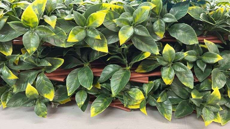 (3) 47"x 16" FAUX LEAF PANELS