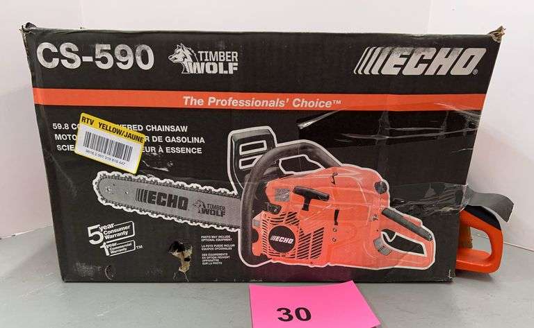 ECHO 59.8CC GAS CHAINSAW IN BOX