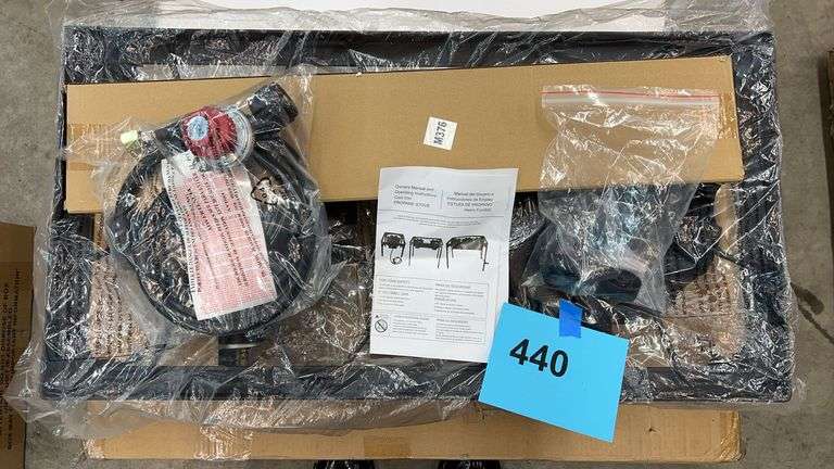 CAST IRON PROPANE STOVE W/ BOX