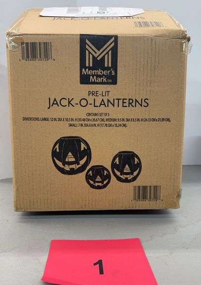 PRE-LIT JACK O LANTERNS IN BOX
