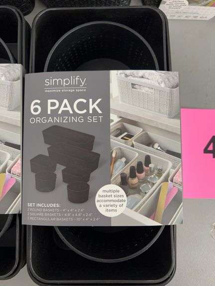 (6) SIMPLIFY 6PC ORGANIZING SETS