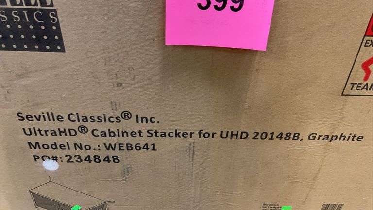 SEVILLE CLASSICS CABINET STACKER IN BOX - GRAPHITE