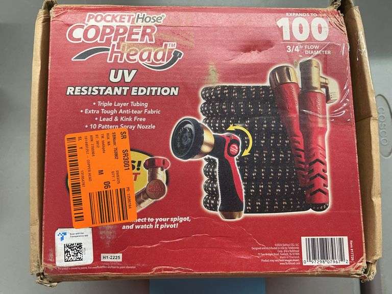 POCKET HOSE COPPER HEAD 100FT HOSE IN BOX