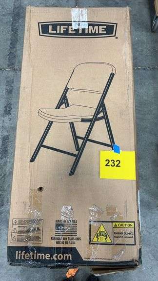 (4) LIFETIME FOLDING CHAIRS IN BOX - WHITE