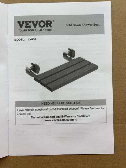 VEVOR FOLD DOWN SHOWER SEAT IN BOX