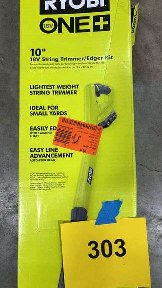 RYOBI 10" 18V STRING TRIMMER/ EDGER KIT IN BOX