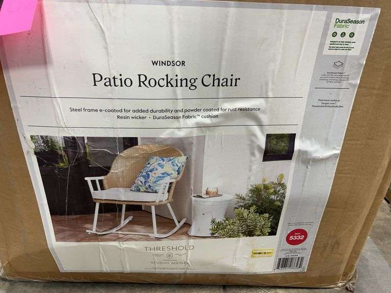 THRESHOLD WINDSOR PATIO ROCKING CHAIR IN BOX