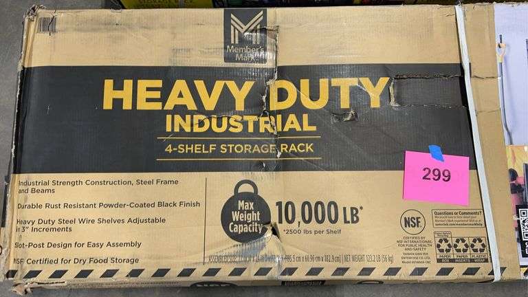HEAVY DUTY 4 SHELF STORAGE RACK IN BOX