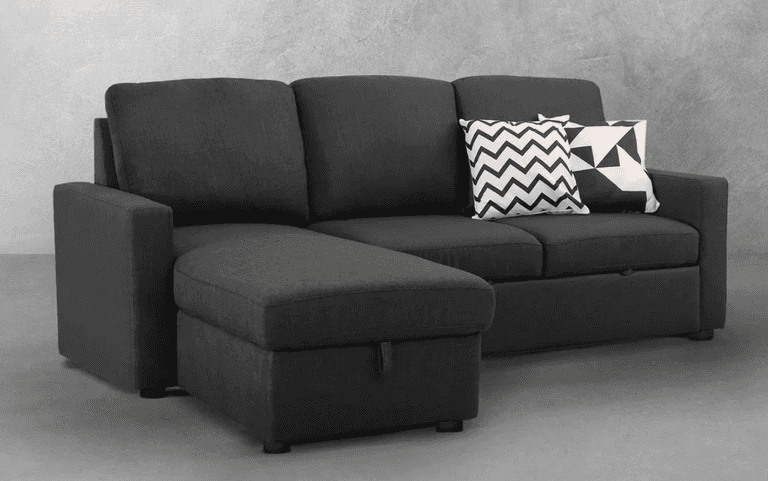 ABBYSON NEWTON STORAGE SLEEPER SOFA IN BOXES - GREY