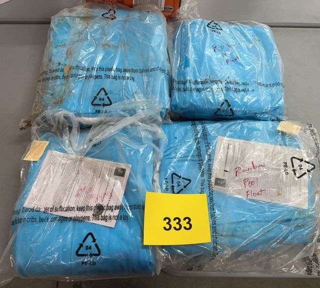 (4) RAINBOW POOL FLOATS