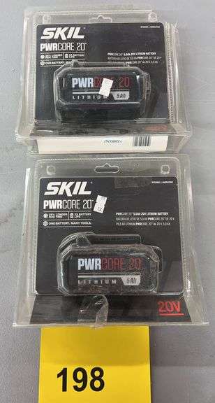(2) SKIL PWRCORE 20V LITHIUM BATTERIES