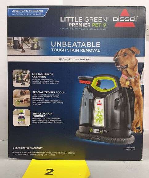 BISSELL LITTLE GREEN PREMIER PET CARPET CLEANER IN BOX