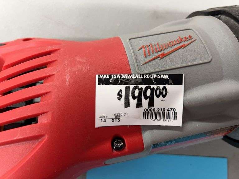 MILWAUKEE 15A SAWZALL RECIPROCATING SAW