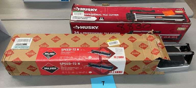 AS IS - (2) TILE CUTTERS IN BOXES - HUSKY & RUBI
