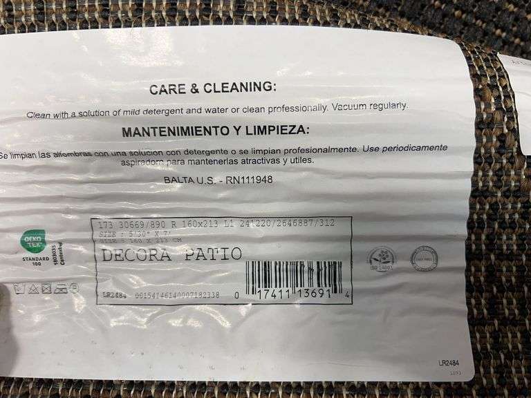 5FTx7FT OUTDOOR AREA RUG - BROWN