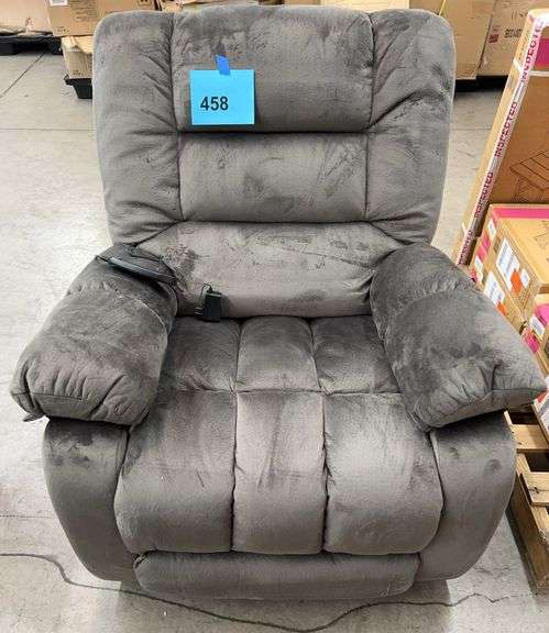 FABRIC RECLINER LIFT CHAIR - GREY