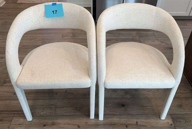 (2) ACCENT CHAIRS - OFF WHITE