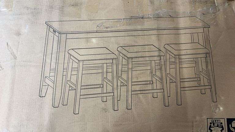 LOWERLL 4PC SOFA TABLE IN BOX - NATURAL