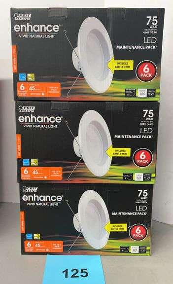 (3) FEIT ELECTRIC 6PC LED ENHANCE LIGHT SETS IN BOXES